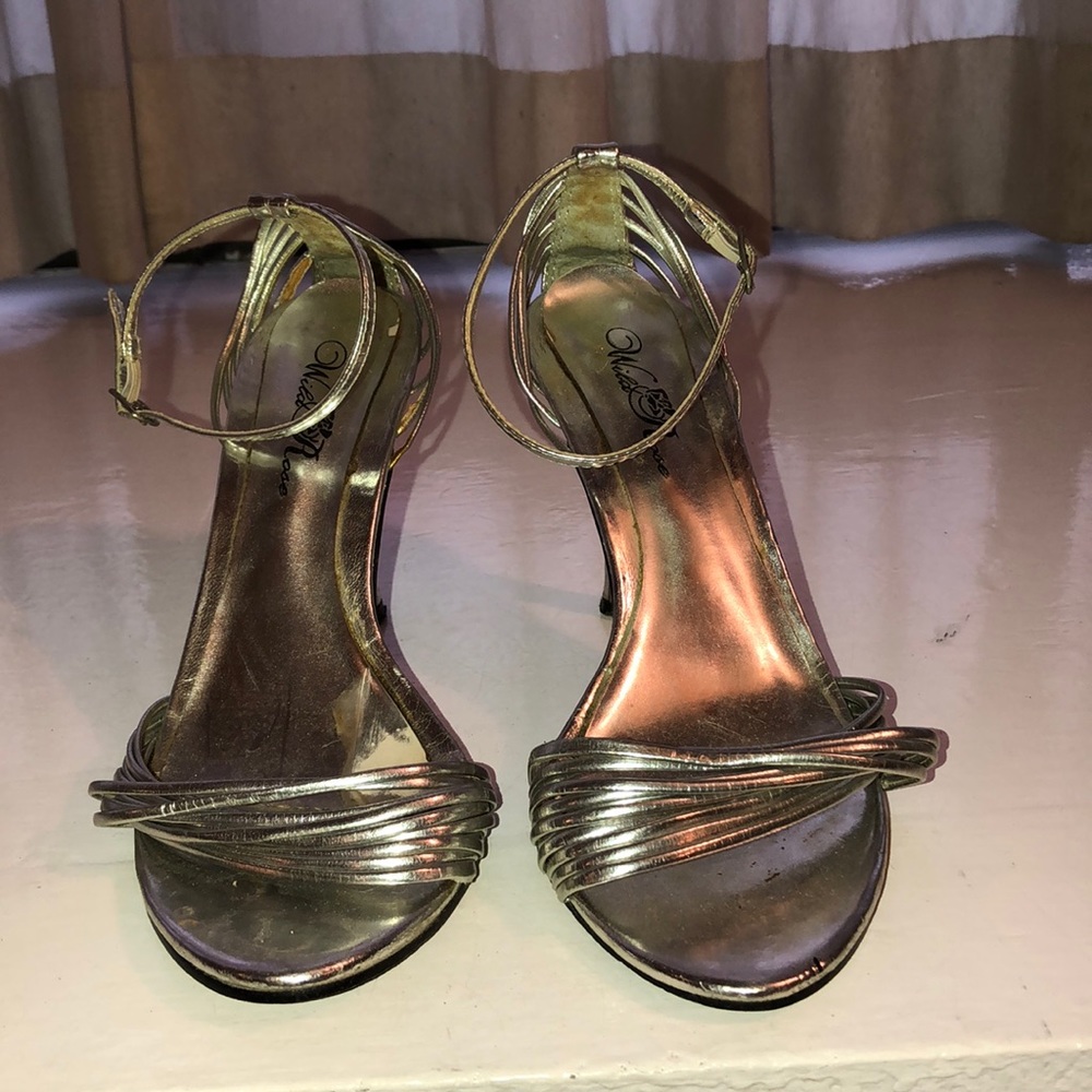 Silver strappy sandals